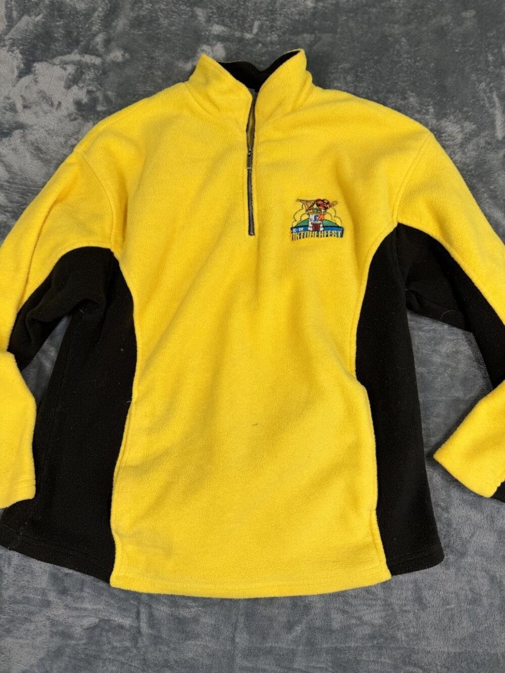 Elements Mens Yellow & Black Oktoberfest Half-Zip Fleece Pullover M